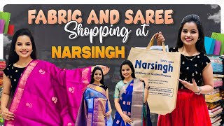 Sarees and Fabric Shopping At Narsingh  Pattu Saree Collection  Divya Vlogs [upl. by Joiner]