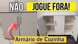 Veja oque fiz com esse ARMÁRIO DE COZINHA VELHO  E O RESULTADO FICOU INCRÍVEL [upl. by Krista]