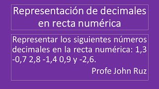 Representación de números decimales en la recta numérica [upl. by Ahsinauj]