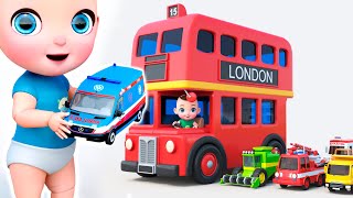 Mikes London Bus Carrier  Toy Cars Transportation [upl. by Alia]