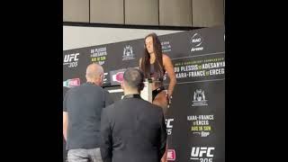 UfC 305 Casey ONeill Vs Luana Santos OFFICIAL WEIGHIN Plessis Vs Adesanya [upl. by Mairam840]