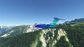 Cessna Citation CJ4 Courchevel Altiport LFLJ take off [upl. by Emie517]