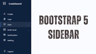 How to Create Sidebar Using Bootstrap 5  Responsive Sidebar With Bootstrap  Sidebar Menu [upl. by Leemaj931]