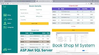 C Project Online Book Shop Using ASPNet and SQL Server [upl. by Sirk]