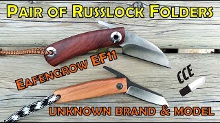 Overview of a Pair of Russlock Style Folders Eafenagrow EF11 amp an Unknown [upl. by Zoba505]