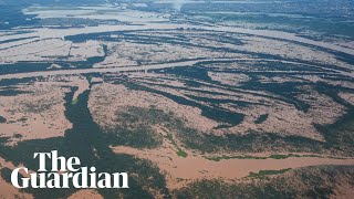 Aerial footage shows scale of flooding in Brazils Rio Grande do Sul [upl. by Aisatal]