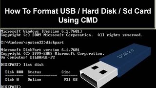 How To Format USBSD CardHard Disk Using CMD  Best Method Ever [upl. by Anora]