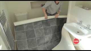 DIY How to lay vinyl or lino flooring [upl. by Sadler]