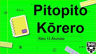 Pitopitokorero Wiki Wha Rātu 13th August [upl. by Dupin]