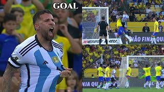 Nicolás Otamendi Goal Today Match  Nicolás Otamendi Goal Vs Brazil  Argentina Vs Brazil Highlights [upl. by Wynny]