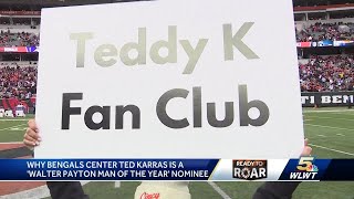 Why Bengals center Ted Karras is the teams nominee for Walter Payton Man of the Year award [upl. by De Witt]