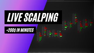 Live Scalping  200 In Minutes Trading The Orderflow [upl. by Kurt]