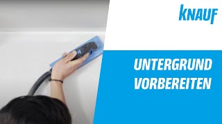 Knauf Spachtel  Untergrund vorbereiten [upl. by Vershen]