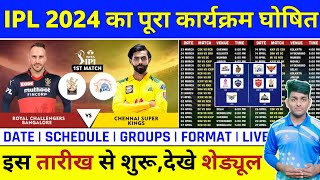 IPL 2024 Start DateScheduleVenues amp Format Announced  IPL 2024 Kab Shuru Hoga  IPL Schedule 2024 [upl. by Narruc135]