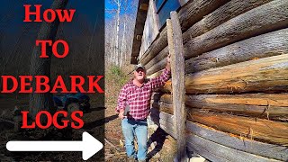 EASY METHOD HOW TO DEBARK LOGS  DEBARKING LOGS EASILY [upl. by Ailana630]