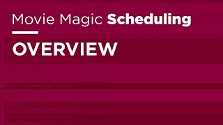 Movie Magic Scheduling  Overview [upl. by Mcclenon285]