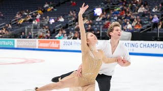 Leah Neset and Artem Markelov clinched their third consecutive US junior ice dance title [upl. by Eelnodnarb]