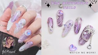 Purple Y2K Butterfly Nail Design  Work With Me 💜⭐🔗 [upl. by Magee734]