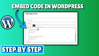 How to embed code in wordpress 2024 [upl. by Eyot]