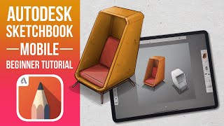 Autodesk Sketchbook Mobile Beginner Tutorial [upl. by Roath958]