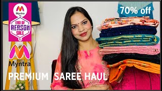 MYNTRA Affordable Saree haul [upl. by Salter98]