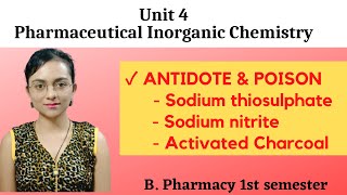 ANTIDOTE amp POISON  Sodium thiosulphate  Sod nitrite  Activated charcoal  Inorganic chemistry [upl. by Deckert689]