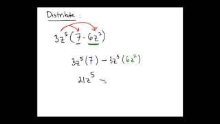 Distributing monomials through polynomials [upl. by Krid]