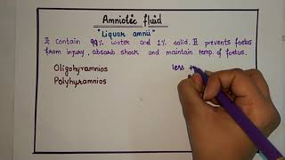 Amniotic Fluid  made easy [upl. by Atsirak]