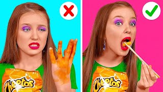 FUNNY WAYS TO SNEAK FOOD  Crazy Parenting Hacks And Tricks By 123 GO Like [upl. by Sukcirdor]