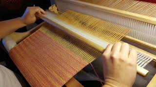 Using two heddles on a Schacht Flip rigid heddle loom [upl. by Marchak]