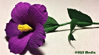 How to make beautiful purple nierembergia paper flowerdiy easy origami crepe paper flower making [upl. by Anirb]