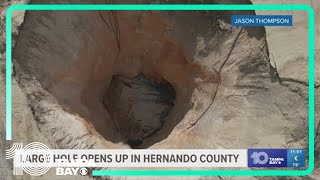 Large hole opens in ground on Brooksville property [upl. by Budde867]