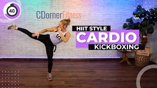 40 Minute Kickboxing HIIT Style Workout HighLow Impact Cardio Calorie Blast [upl. by Siletotsira]