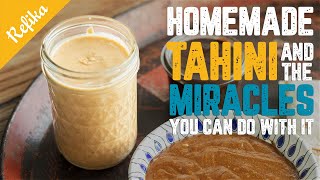 How to Make Tahini At Home The Perfect VEGAN Sauce  Tahini Hibeş Tahini Salad Dressing [upl. by Hildagard]