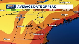 New Hampshire foliage map Previewing the fall colors season [upl. by Anelagna]