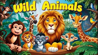 Wild Animals for Kids  Learn About Animals with Fun Videos amp Sounds [upl. by Bekki]