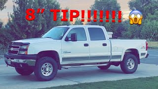 LBZ Duramax with 5 inch straight pipe 8quot Axle Dump LOUDEST EXHAUST [upl. by Weinstock]