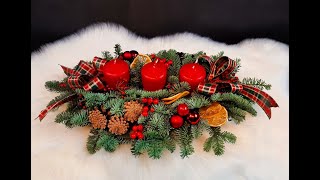 Stroik bożonarodzeniowy na wigilijny stół DIY Christmas [upl. by Ronald218]