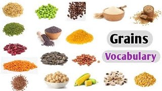 Grains Vocabulary Grains Seeds amp Cereals Name In English With Pictures foryou 1million [upl. by Annuhsal]