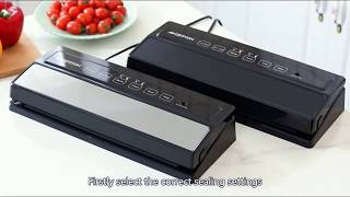 GERYON Vacuum Sealer Machine Automatic Food Sealer for Food Savers wStarter KitLed Indicator [upl. by Styles119]