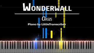 Oasis  Wonderwall Piano Cover Tutorial by LittleTranscriber [upl. by Christensen103]