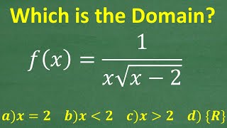 Fx  1 x times square root x – 2  Understand The Domain of a Function [upl. by Myron]