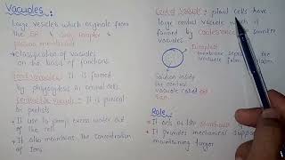 Vacuole Structure And Functions In Urdu Hindi  Federal amp KPK Board  Class 11 [upl. by Ydnac484]