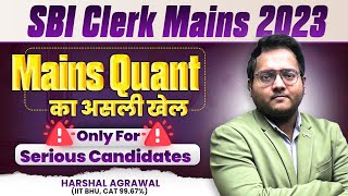 🔥✍️🔥SBI CLERK Mains Level Quant 2023  Logical DI Algebra  SBI CLERK Mains Level DI  Harshal Sir [upl. by Nalda]