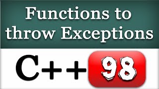 Functions Throwing Exceptions  C Video Tutorial [upl. by Lauren]