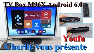 TV Box M96X Android 60 QuadCore CPU Mali450 5Core GPU 4K  2 Go RAM  8 Go Youfu [upl. by Okomom466]