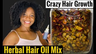 DIY herbal hair oil mix benefits for HAIR GROWTH hairgrowth herbaloil [upl. by Rapsac355]