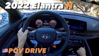 2022 Hyundai Elantra N 6speed Manual POV drive [upl. by Crellen]