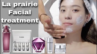 La Prairie莱珀妮皮肤管理体验🍑铂金系列专柜面部护理Facial Treatment with La Prairie护肤美容 [upl. by Tareyn]