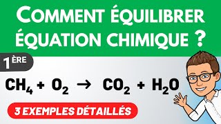 Équilibrer ajuster une équation chimique ✅ 1ère spé  Physique Chimie [upl. by Atirma]